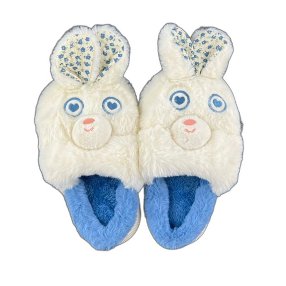 Cute Bunny Slippers with Blue Interior NWOT - Picture 1 of 2